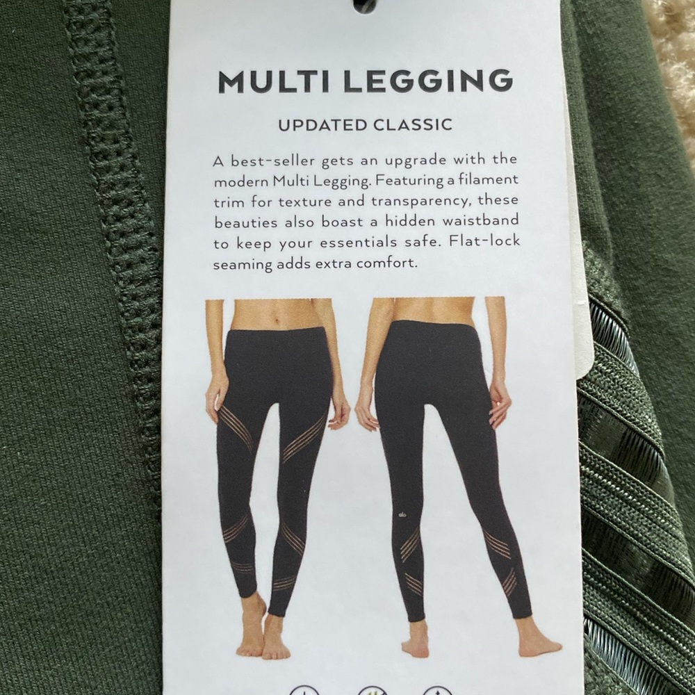 ALO Yoga Green Multi Legging Sz Large - Picture 10 of 15